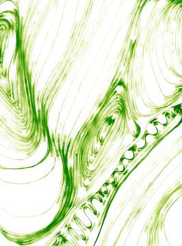 Digital abstract green wave Imagination by Lupgi Art
