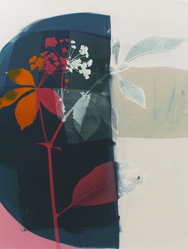 Abstrait botanique coloré