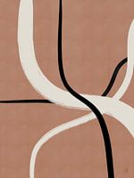 Lignes abstraites 5 - Pantone 2025 Mousse moka