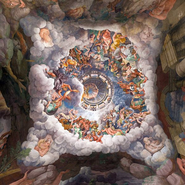 Giulio Romano, Kammer der Riesen - Decke, 1532 von Atelier Liesjes