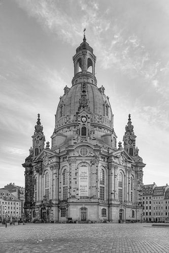 Frauenkirche Dresden black and white