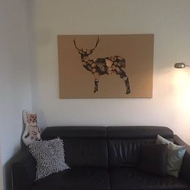 Photo de nos clients: cerf en bois par Fela de Wit, sur toile