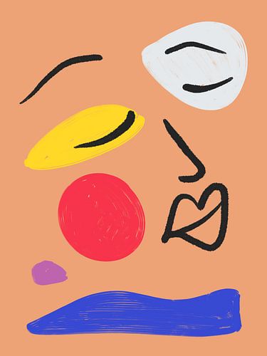 Zen - minimalistische Illustration eines Gesichts