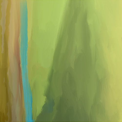 Abstract groen veld van Tatiana  De La Fuente