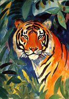 Tiger poster art print mural wall art