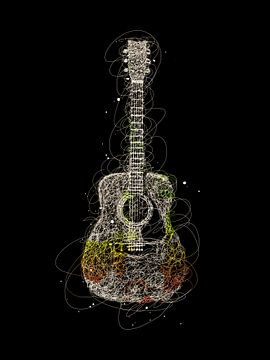 gitaar krabbels van izmo scribbles