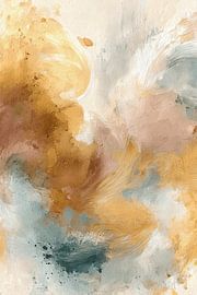 Tons de terre chauds - Peinture abstraite Japandi sur Joriali Art abstrait