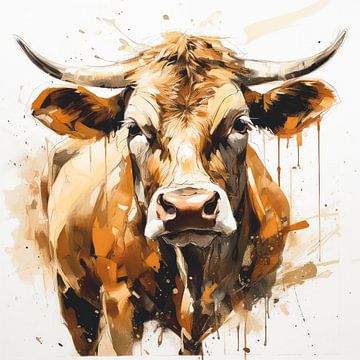 Portrait d'une vache sur Thea