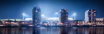 Feyenoord Stadium 'de Kuip' Color Reflected Panorama 3:1 by Niels Dam