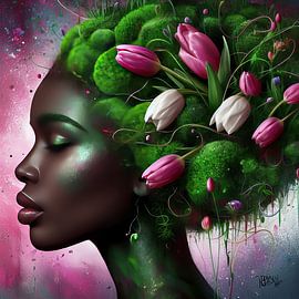 portrait woman " garden of imagination "