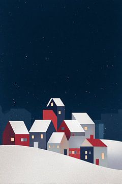 Winterdorp geometrie van Mosaic Dialogue