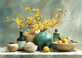 Sonnenbeschienene Vase