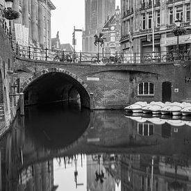 Domtoren and Oudegracht in Utrecht. by Mike Peek