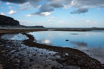 Rain clouds over Mondello beach by Werner Lerooy
