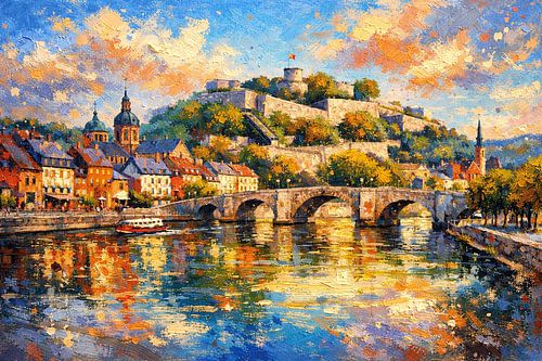 Namen, België, een impressionistisch schilderij.