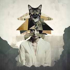 Collage de la dame au chat #3