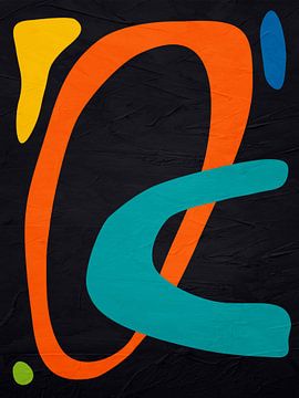 Art abstrait organique géométrique moderne