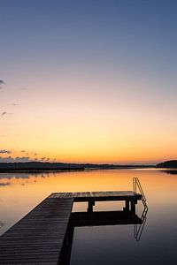 Sonnenaufgang mit Badesteg in Seedorf am Schaalsee