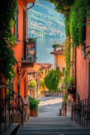 Landschap bij het meer van Poster Art Shop