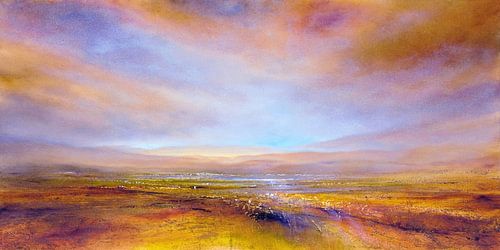 Het licht: geel, roze en paars