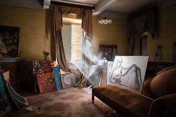 Abandoned Paintings in Home.