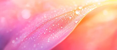 Douces nuances de couleurs avec des gouttes d'eau