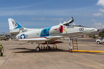 A beautiful Douglas A-4E Skyhawk on display at the Naval Air Museum Barbers Point, Hawaii. by Jaap van den Berg