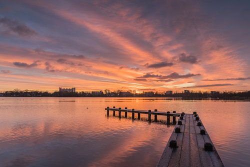 Magical sunrise at the Amstelveense Poel