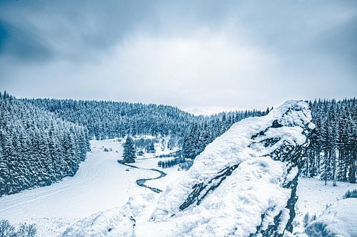 Vue sur la vallée depuis le Rocher du Bieley à Bütgenbach