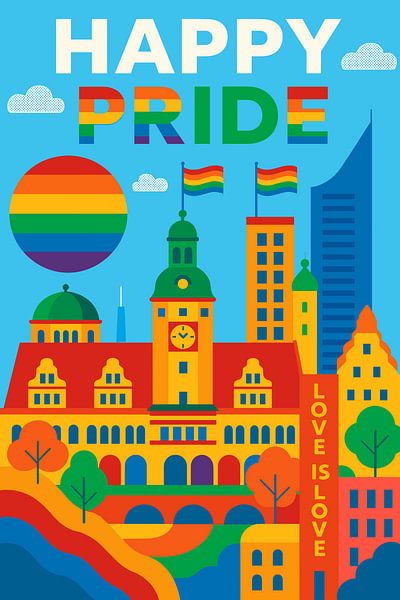 Happy Pride Cityscape Illustration by Art Kingdom