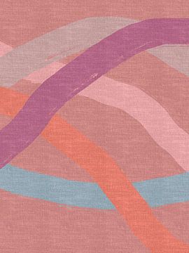 Bunte Pastellfarben. Abstrakte Linien und Formen.