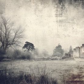 Misty Castle in Winter Silence by BowiScapes - Fine Art and Urban Wall Art