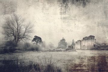 Misty Castle in Winter Silence by BowiScapes - Fine Art and Urban Wall Art
