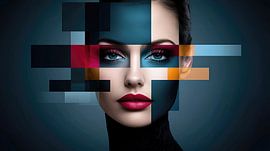 Verfremdete Ästhetik: Geometrie der Farben von Klaus Tesching - Art-AI