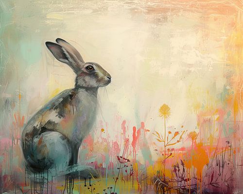 Silhouette du lièvre chuchotant