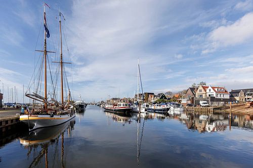 Urk vissershaven aan het IJsselmeer Nederland