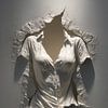 Fragment van Elegantie torso vrouw aan en uit de muur van Egon Zitter
