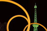 Berlin radio tower in green lighting by Frank Herrmann thumbnail