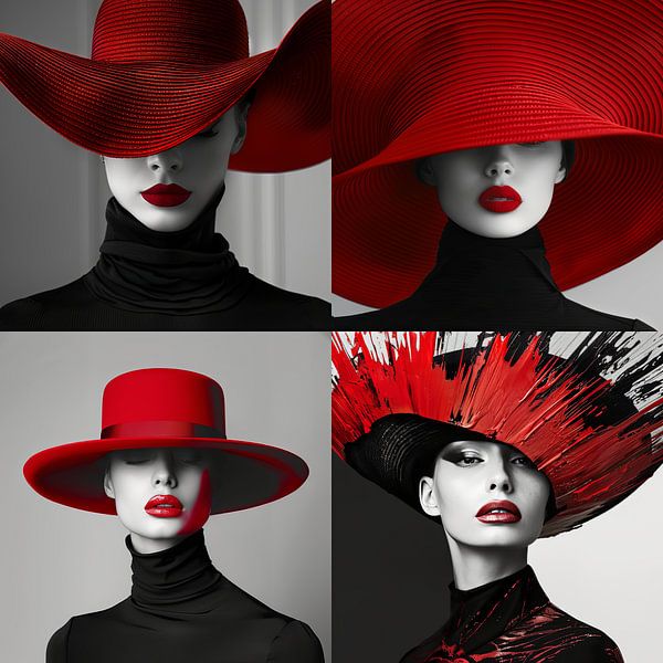 femmes avec des chapeaux par Egon Zitter