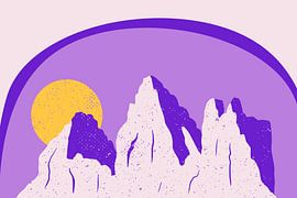 Montagnes arc-en-ciel violettes sur Mad Dog Art