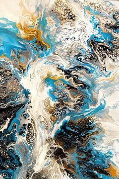 Liquid Ocean and Gold by Ljupka Kareska