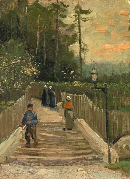 Vincent van Gogh, Weg te Montmartre op canvas, behang, poster en meer