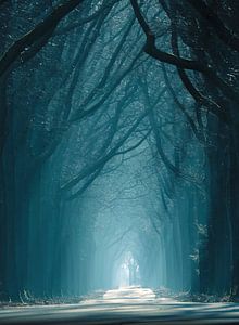 Mighty Blue (misty Dutch morning forest)