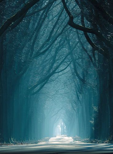 Mighty Blue (mistig Nederlands ochtendbos)