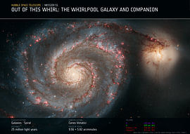 The Whirlpool galaxy and companion by Deep Field