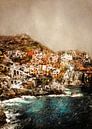 Cinque Terre Italië landschap schilderij #italy van JBJart Justyna Jaszke thumbnail