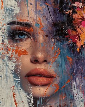 Modern and abstract portrait by Carla Van Iersel