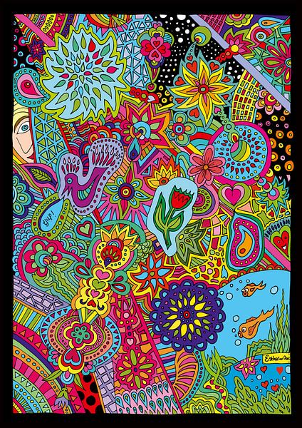 Happy Doodle by Esther  van den Dool