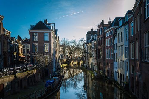 Heerlijk zicht over de Oude Gracht in Utrecht