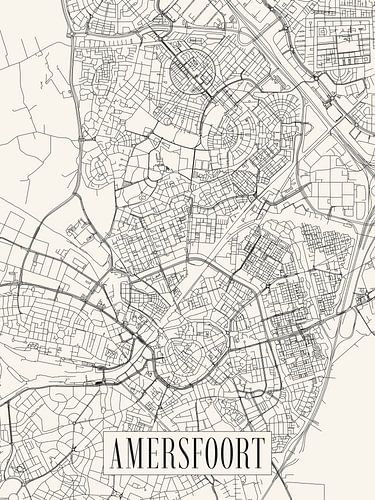 Stadtplan Amersfoort - Stadt - Light-Version - Karte